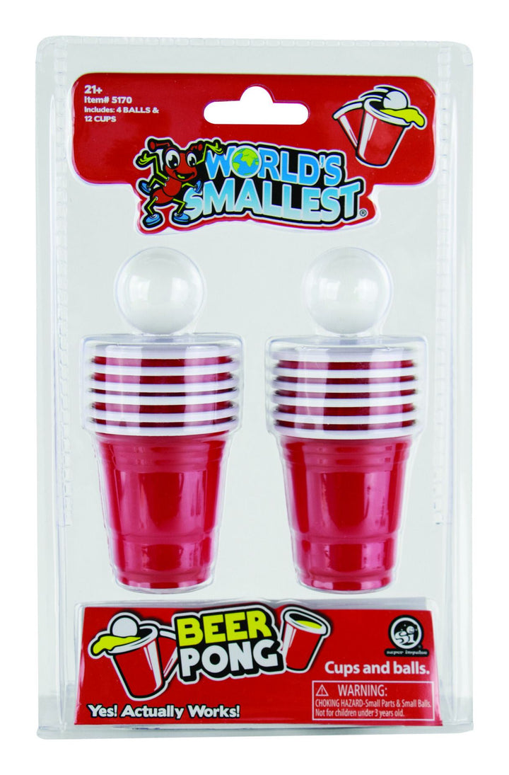 World's Smallest Beer Pong Set of 4Balls and 12 Cups