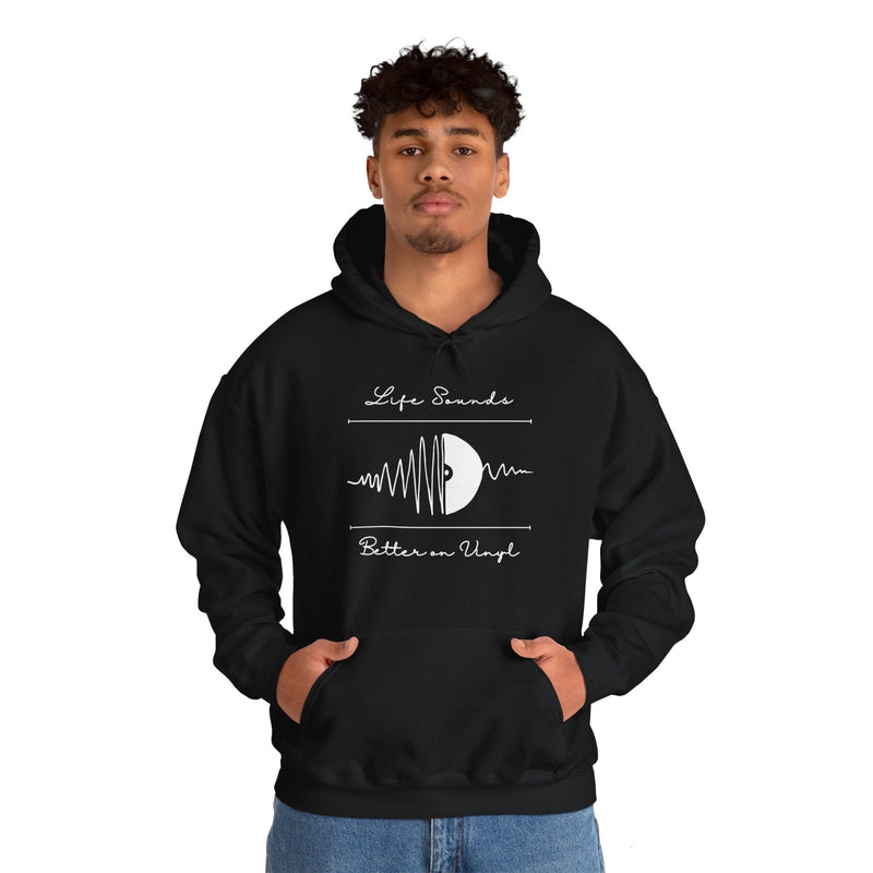 'Life Sounds Better on Vinyl' Men's Hoodie, product detail