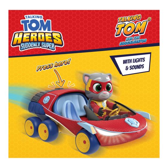 Talking Tom Heroes Suddenly Suppler 4" Figure & Car