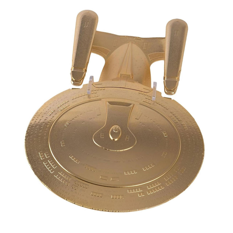 Gold U.S.S. Enterprise NCC-1701-D Model Die Cast Ship SPECIAL ISSUE (Eaglemoss / Star Trek), rear view