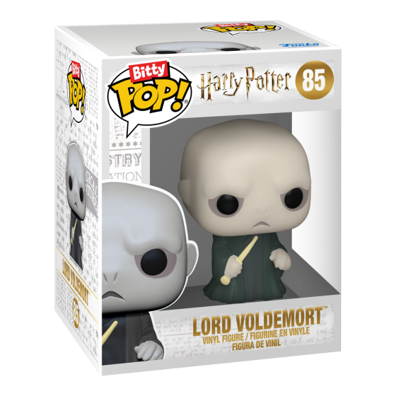 2-Pack - Harry Potter - Dumbledore & Voldemort Funko Bitty Pop! Vinyl Figures, close up detail