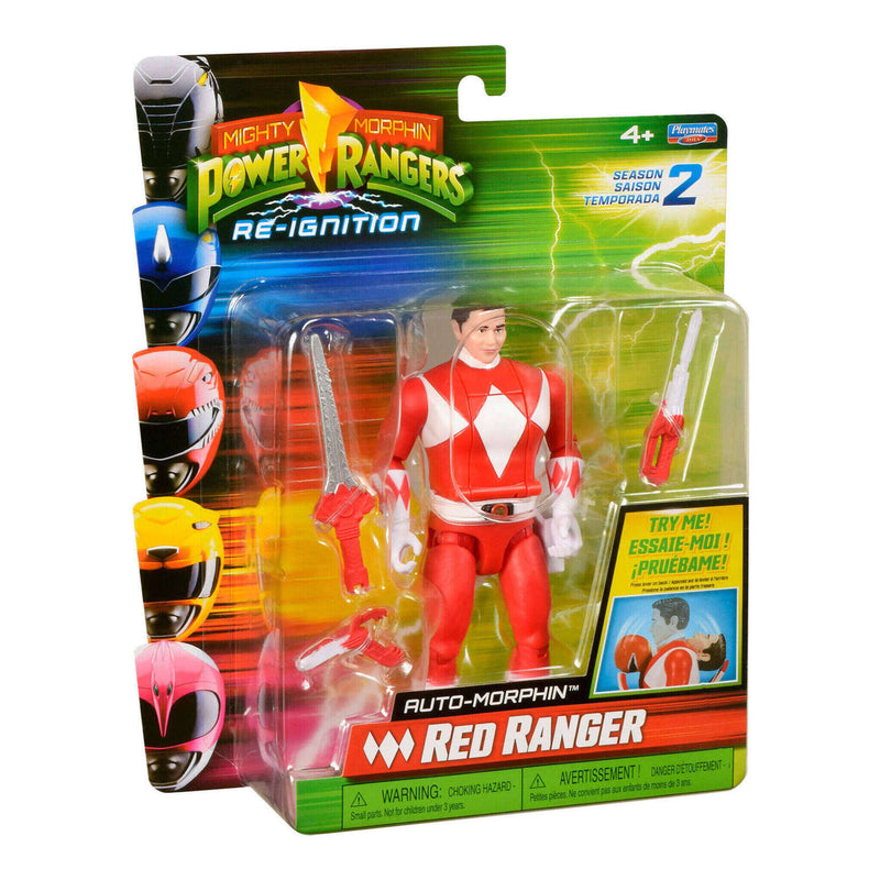 Mighty Morphin Power Rangers Auto Morphin Figure - Red Ranger