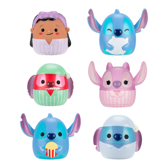 Squishalongs - 6 Fig.Pack (Stitch Style 2) W1