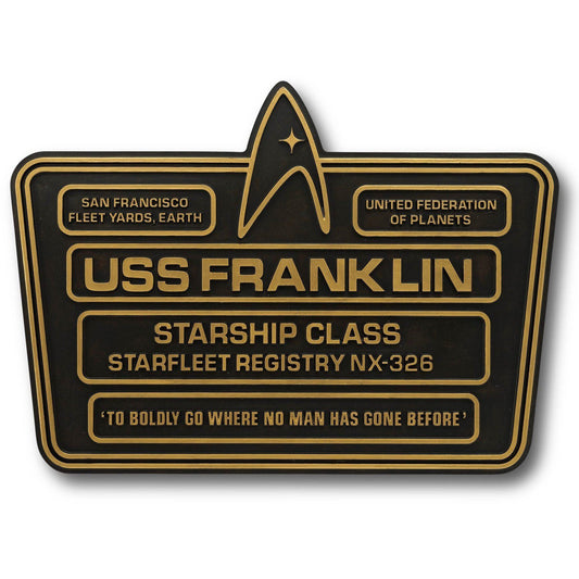 No.8 U.S.S. Franklin NX-326 Dedication Plaque (Eaglemoss / Star Trek), alternate view
