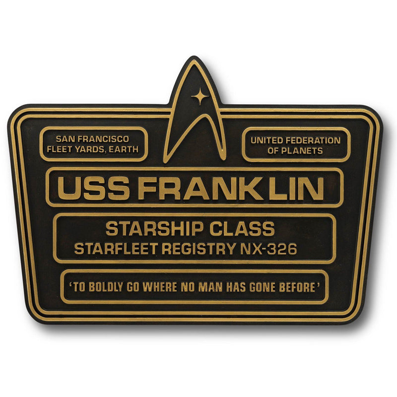No.8 U.S.S. Franklin NX-326 Dedication Plaque (Eaglemoss / Star Trek), alternate view