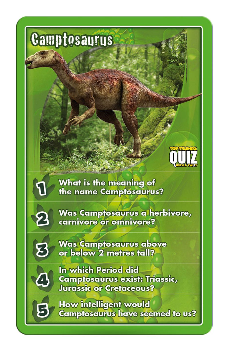 Dinosaurs Top Trumps Quiz Card Game - Image
