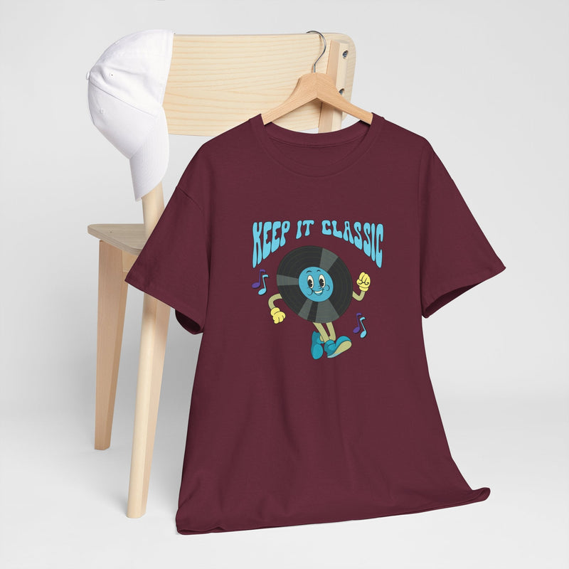 'Keep It Classic' Retro T-Shirt, close-up detail