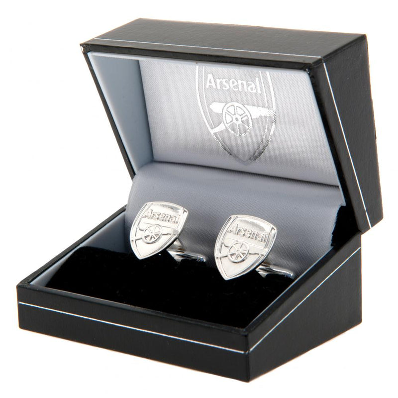 Arsenal FC Sterling Silver Crest Cufflinks, alternate view