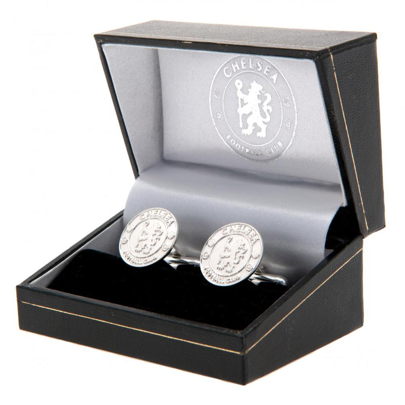 Chelsea FC Sterling Silver Crest Cufflinks, alternate view