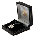 Newcastle United FC Sterling Silver Pendant & Chain, side angle