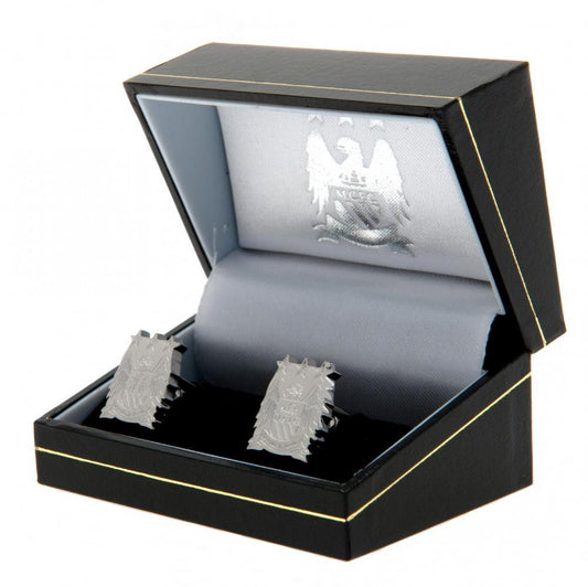 Manchester City FC Stainless Steel Formed Retro Cufflinks, alternate view