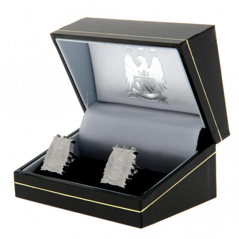 Manchester City FC Stainless Steel Formed Retro Cufflinks, alternate view