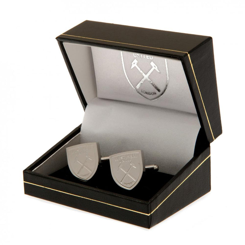 West Ham United FC Stainless Steel Formed Cufflinks, alternate view