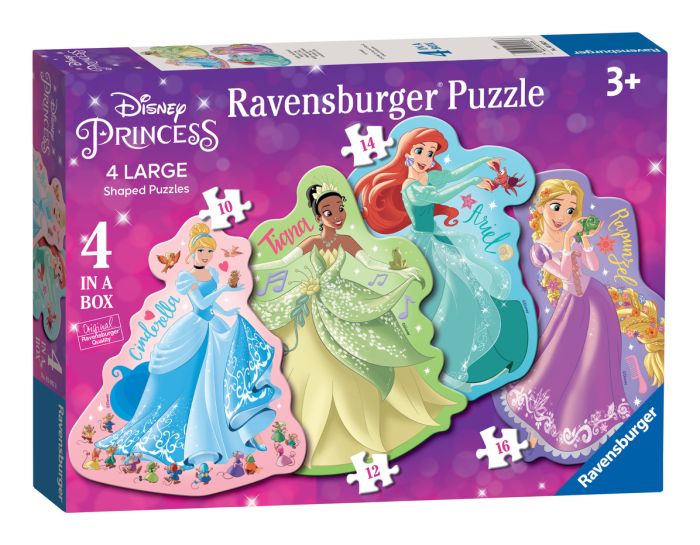 Disney Princess Four In A Box (10, 12, 14, 16 Piece) Jigsaw Puzzle