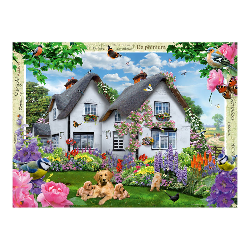 Happy Days No.10, Country Gardens 4x 500 Piece Jigsaw Puzzles