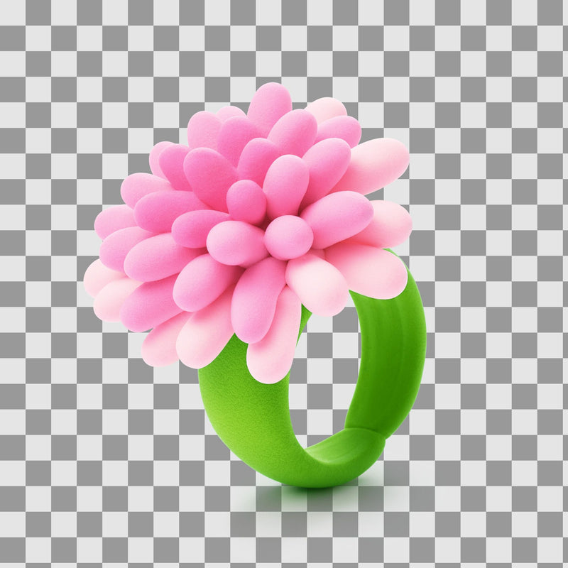 Hey Clay Bijou Flower Rings 5 Cans - Image