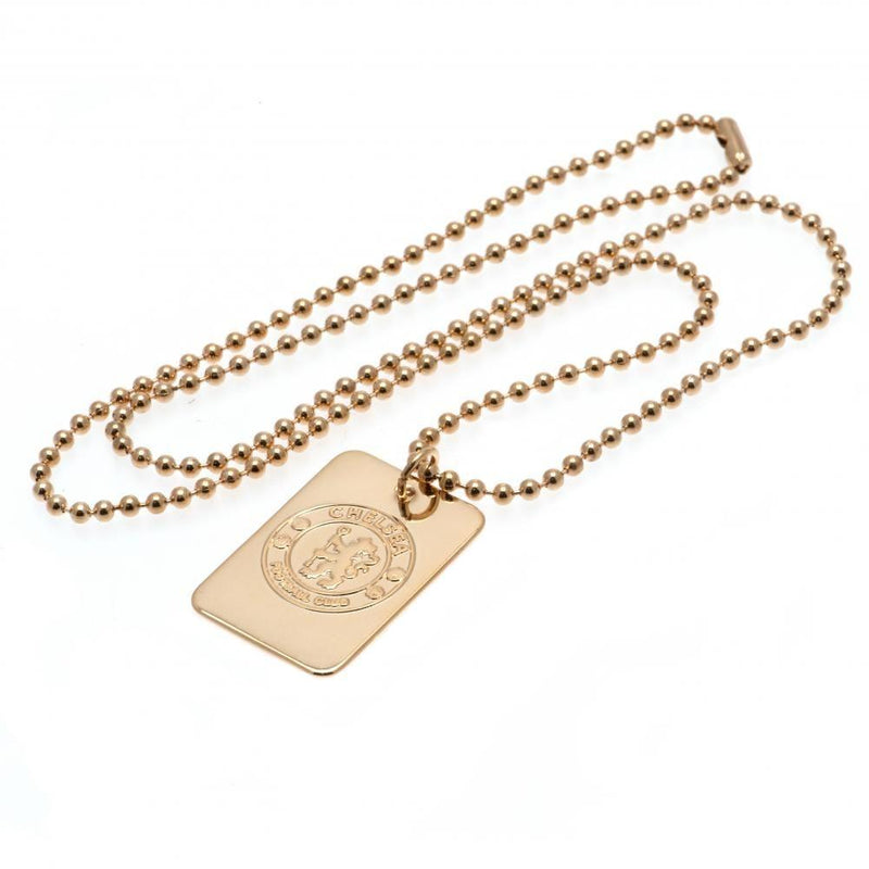 Chelsea FC Gold Plated Dog Tag & Chain, alternate view