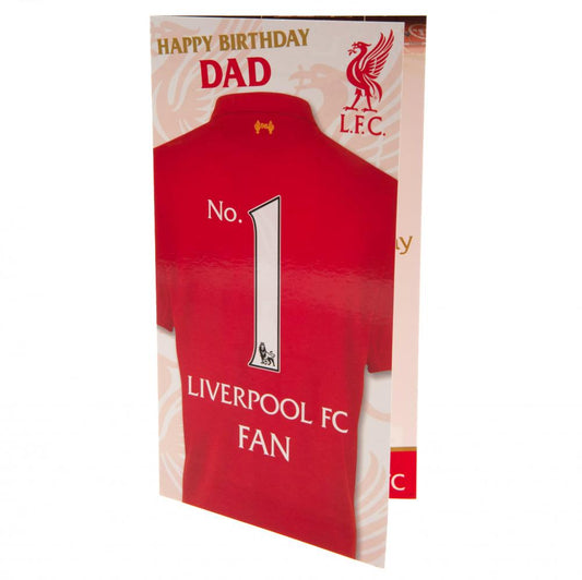 Liverpool FC No. 1 Dad Birthday Card, alternate view