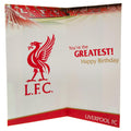 Liverpool FC No. 1 Dad Birthday Card, side angle