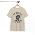 'Catch You On The Flip Side' Men's Vinyl T-Shirt, showing reverse