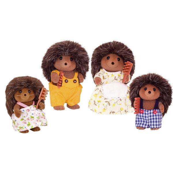Sylvanian Families Hedgehog Family Toy Playset for Ages 3 and Up, side angle