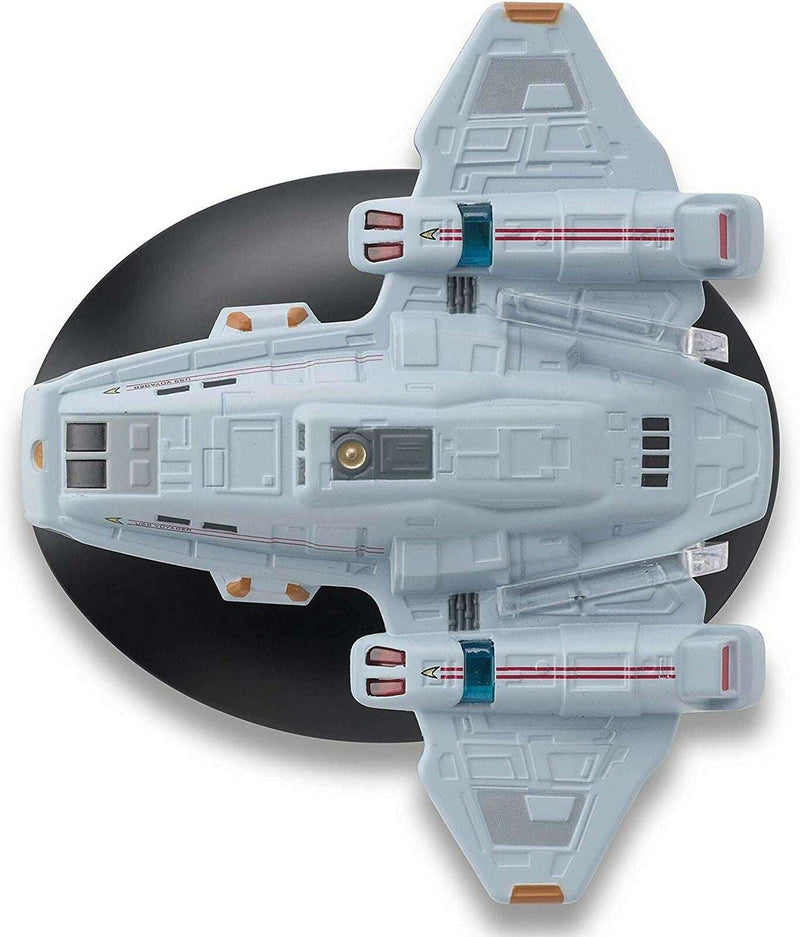 U.S.S. Voyager's Aeroshuttle Diecast Model Ship (Star Trek / Eaglemoss), in display