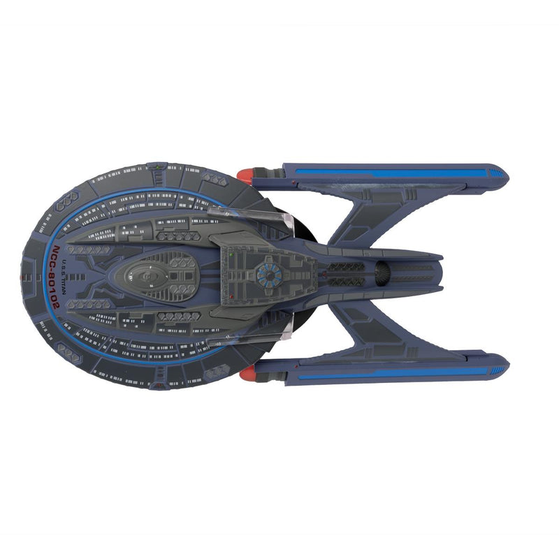 U.S.S. Titan NCC-80102 (Luna-class) Model Diecast Ship Lower Decks (Eaglemoss / Star Trek), rear view