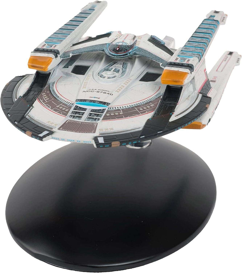 U.S.S. Europa NCC-97640 Europa-Class Battle Cruiser Diecast Model Ship STO (Star Trek / Eaglemoss), side angle