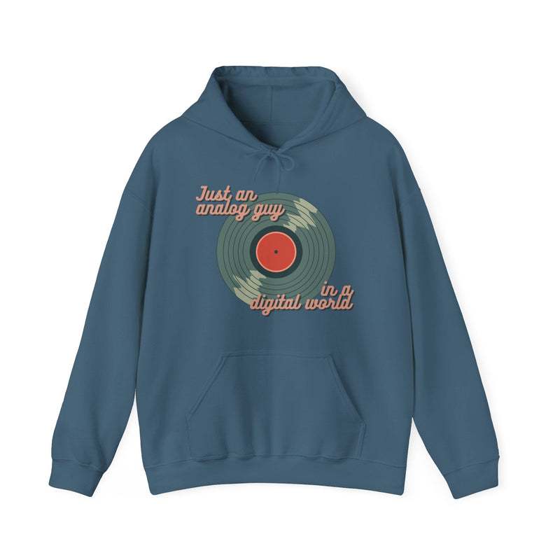 'Just an Analog Guy in a Digital World' Hooded Sweatshirt collectible from Coda Records