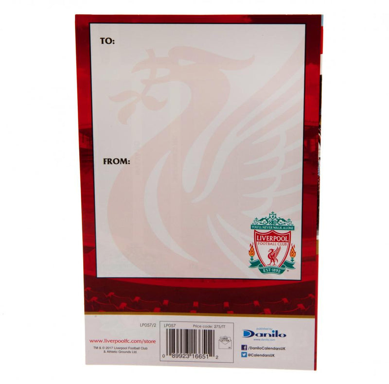 Liverpool FC Pop-Up Birthday Card, side angle