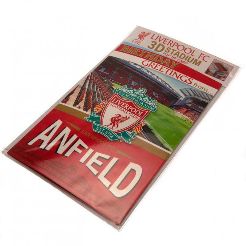Liverpool FC Pop-Up Birthday Card, close-up detail