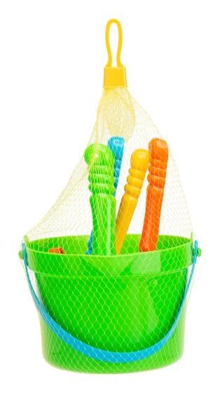 Yello Round Assorted Beach Toy Bucket Set