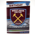 West Ham United FC Musical Birthday Card, side angle