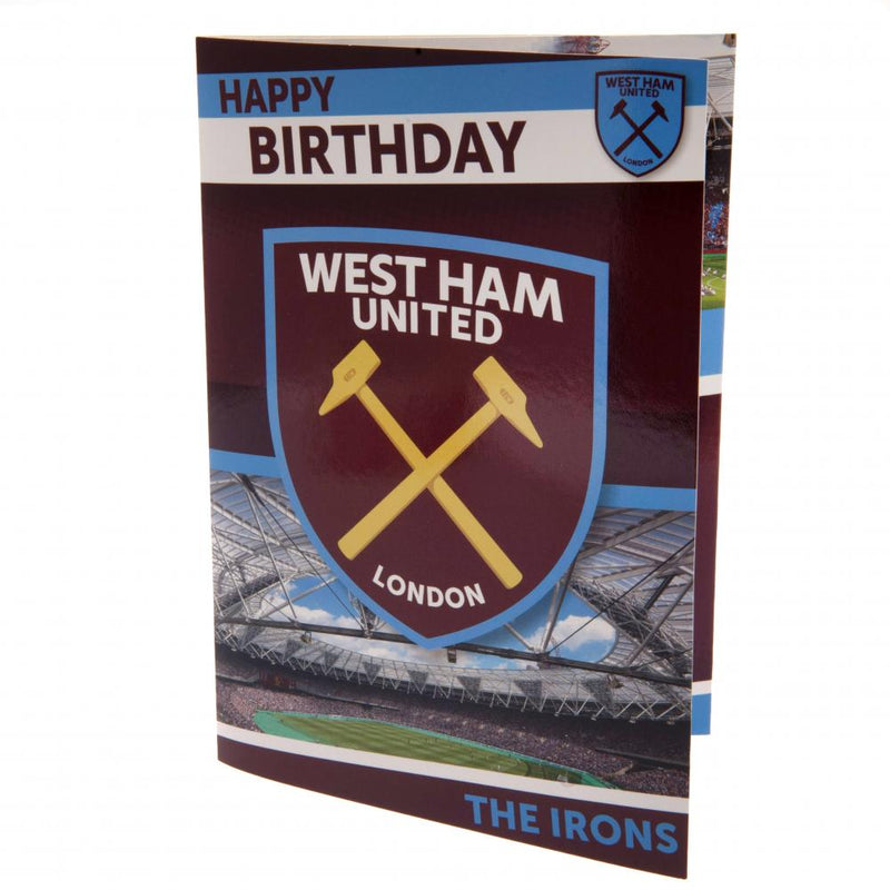 West Ham United FC Musical Birthday Card collectible from Infinity Collectibles 2026