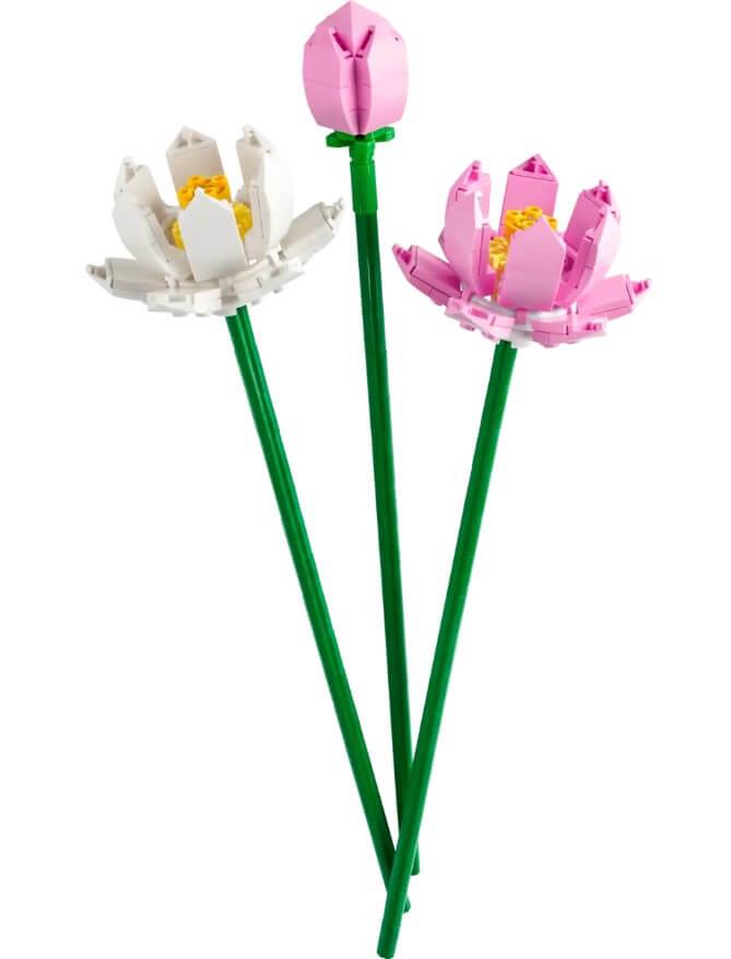 Lego Botanicals 40647 Lotus Flowers Building Toy Gift for Ages 8 & Up, rear view
