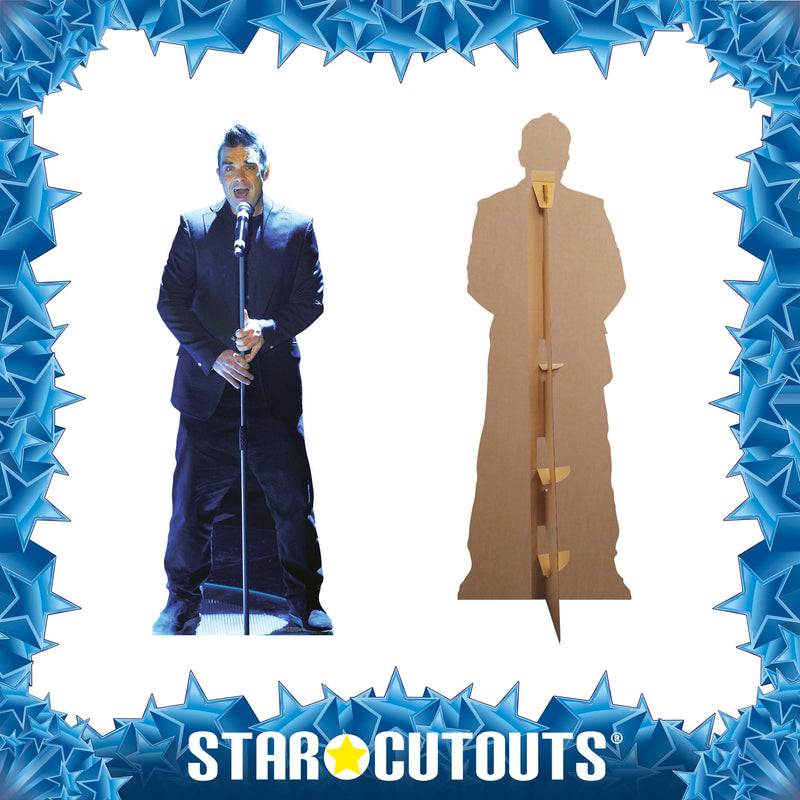 Robbie Williams Height 184cm Lifesize Cardboard Cutout, side angle