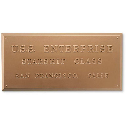 No. 4 U.S.S. Enterprise NCC-1701 Model Plaque TOS (Eaglemoss / Star Trek), alternate view