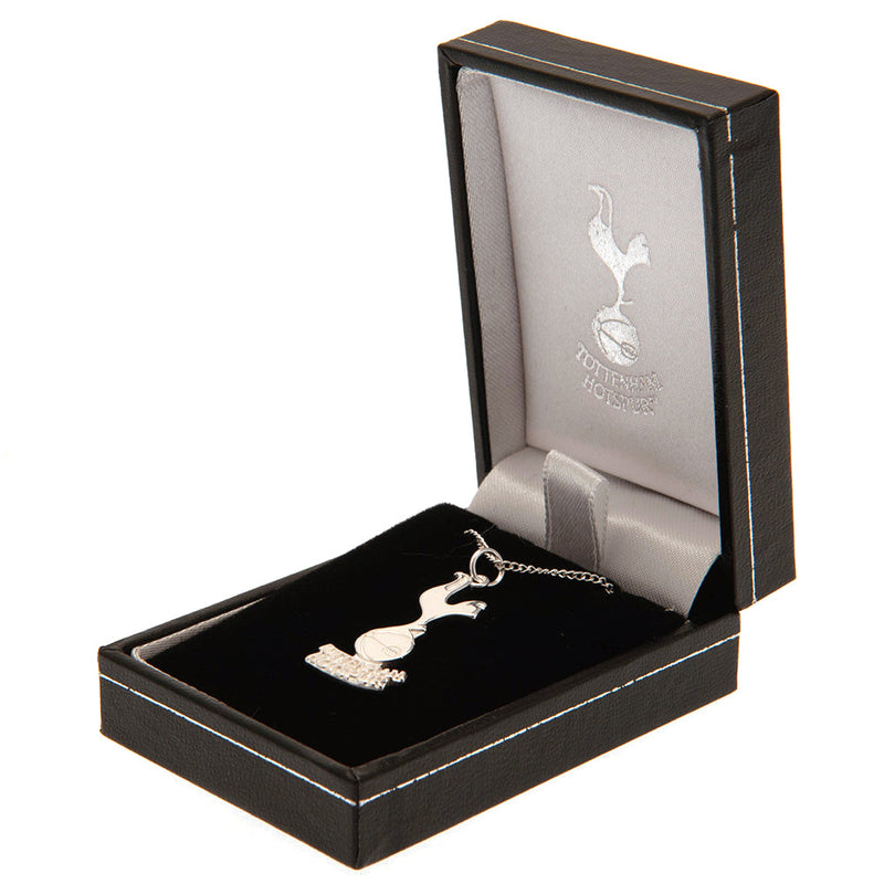 Tottenham Hotspur FC Sterling Silver Pendant & Chain, side angle