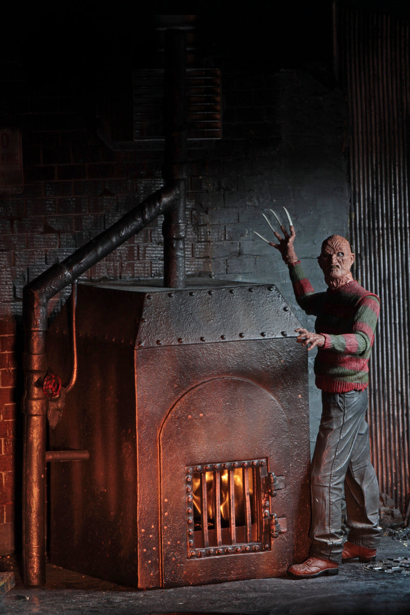A Nightmare on Elm Street Freddy's Furnace 7" Scale Diorama side angle