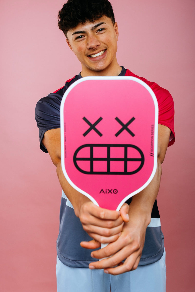 Aixo P11A Scorpion Series Mood 3K Raw Carbon Pickleball Padel, rear view