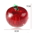 3D Crystal Apple Jigsaw Puzzle, side angle