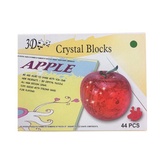 3D Crystal Apple Jigsaw Puzzle, alternate view