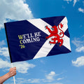 Scotland - We'll Be Coming Lion Flag with Sleeve - WC26 - 4 Sizes!, alternate view