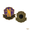 Wednesday Nevermore Academy Pin Set, packaging shot