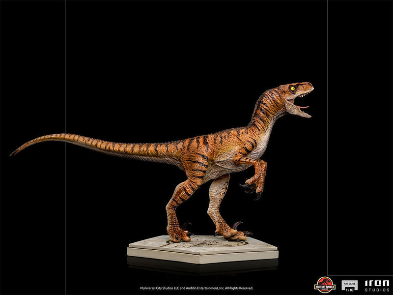 Iron Studios Velociraptor Jurassic World Fallen Kingdom 1/10 Scale Figure, side angle