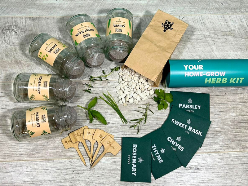 Grow Your Own Herbs Gift Set, side angle