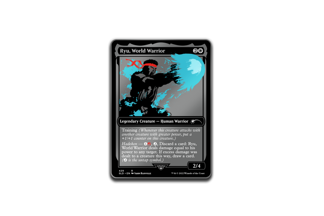 Magic: The Gathering Ryu Ken Chun-Li Street Fighter Secret Lair AR Pin Set