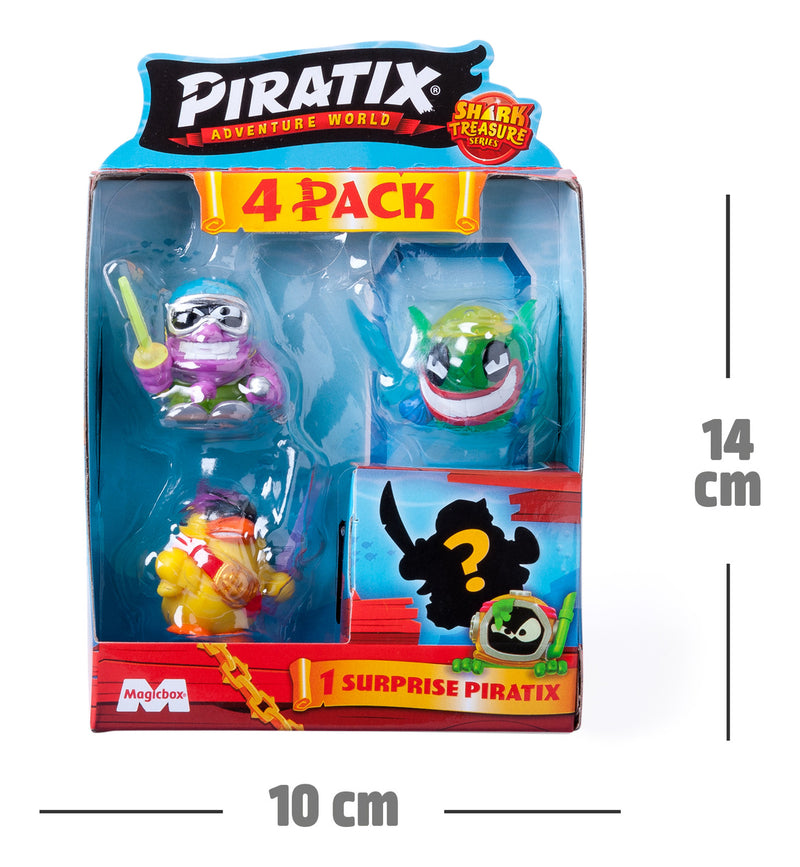 Piratix - Shark Treasure 4 Pack (Case of 6)