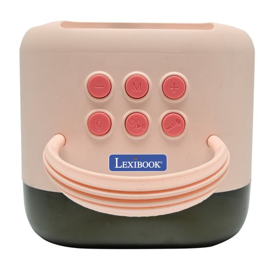 Pink Bluetooth Karaoke Speaker & 2 Wireless Microphones