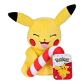 Pokemon - 8in Plush Pikachu W/Candy Cane W6